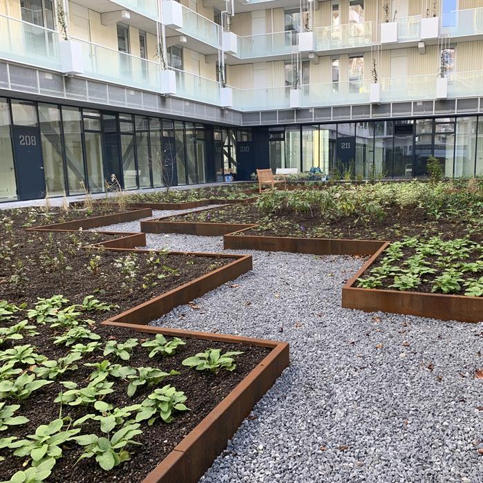CRSO2.200.500 outside corner - Cortenstaal,Keerwanden,Keerwand 200,500 x 500 x 200 mm