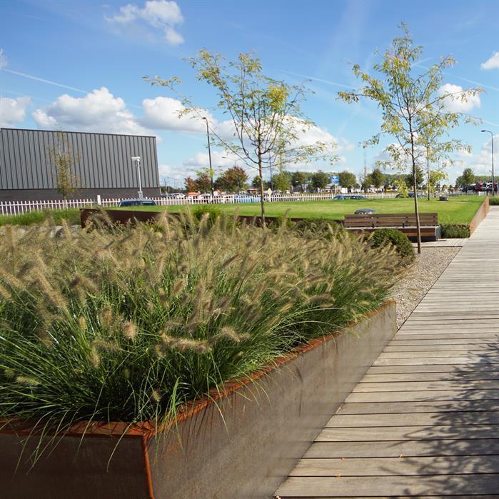 CRSO3.400.1000 outside corner - Cortenstaal,Keerwanden,Keerwand 400,1000 x 1000 x 400 mm