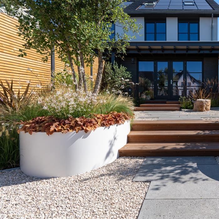 AEL3 - Aluminium,Plantenbakken,ELLIPSE met bodem,2000 x 1200 x 600 mm