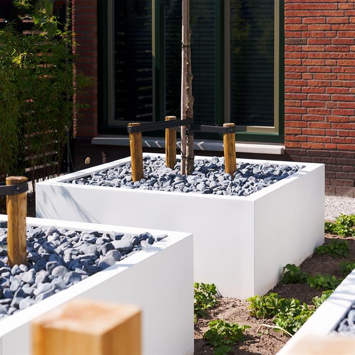 PB3.2 - Polyester,Plantenbakken,CARREZ met bodem,1400 x 1400 x 600 mm
