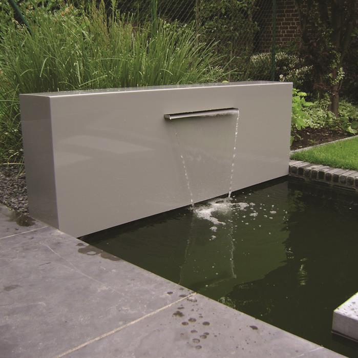 VM2.2.600 (incl Waterfall 600 + VP3 Pump) - Aluminium,Waterelementen,Vijvermuren vrijstaand,2500 x 250 x 1200 mm