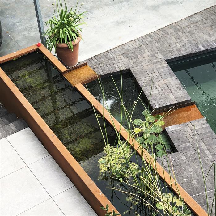 VC3 - Cortenstaal,Waterelementen,Vijvers standaard,4000 x 1000 x 600 mm
