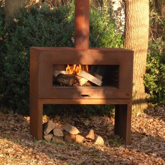 BK2SA.200 - Cortenstaal,Buitenhaarden,ENOK,1000 x 500 x 1000 mm
