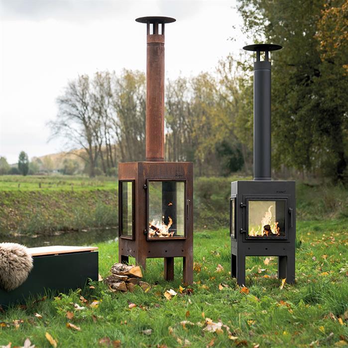 BDS2.150 - Stal kortenowska,Kominki,DIGNA,500 x 500 x 950 mm