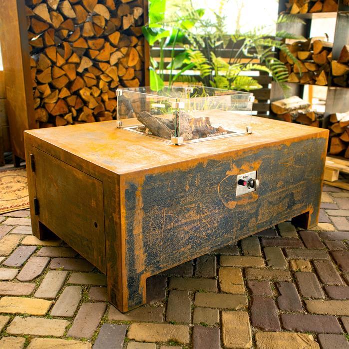 VBC3  - Cortenstahl,Feuertische,BRANN Standard,800 x 800 x 500 mm