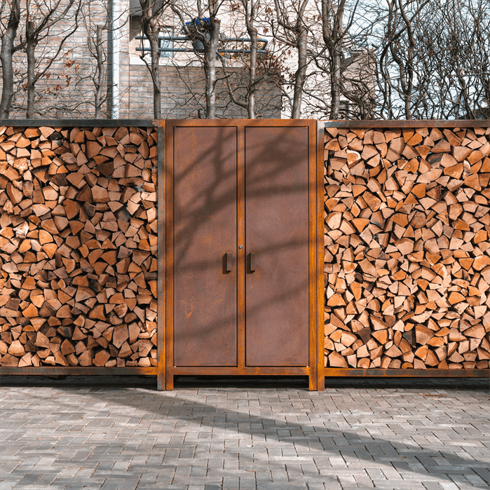 BHS4.1 - Cortenstaal,Houtopslagen,LOGG,1200 x 400 x 1000 mm