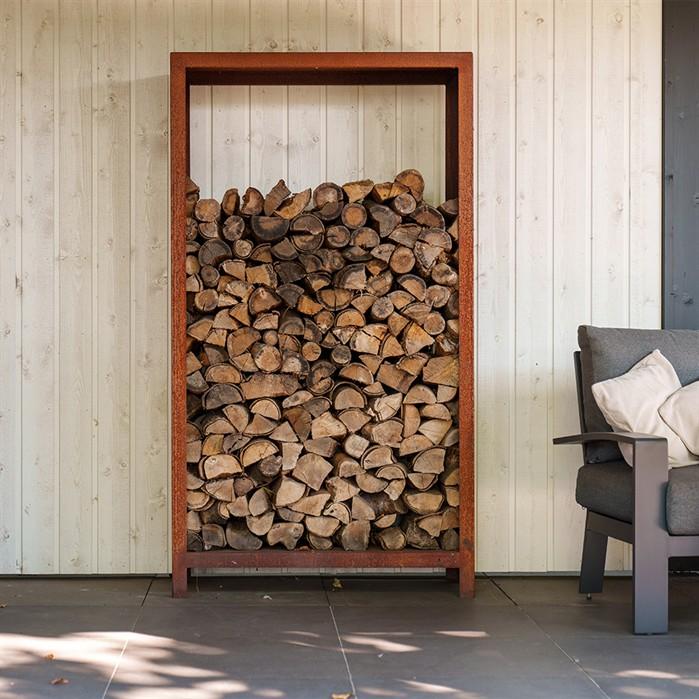 BHS4.2 - Cortenstaal,Houtopslagen,LOGG,1500 x 400 x 1000 mm