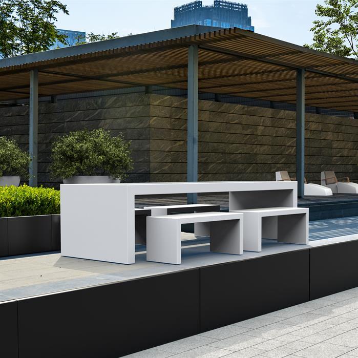 TBB260 (OP=OP) - Aluminium,Tuinmeubilair,SOLID tafel,2600 x 1000 x 750 mm
