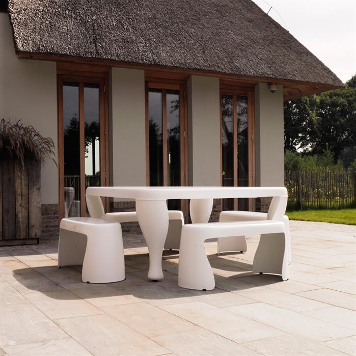 TB180 Table Barok RAL (op=op) - Polyester,ADEZZ sale,Tafel RAL 9016,1800 x 1800 x 770 mm