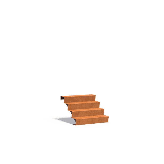CST4.1 (4 stair steps) - Cortenstaal,Trappen,Trappen,1000 x 960 x 680 mm