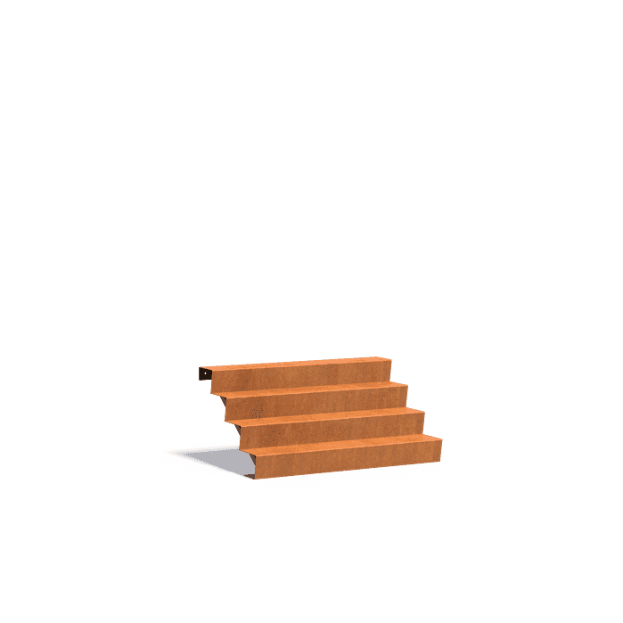 CST4.3 (4 stair steps) - Acier corten,Escaliers,Escaliers,1500 x 960 x 680 mm