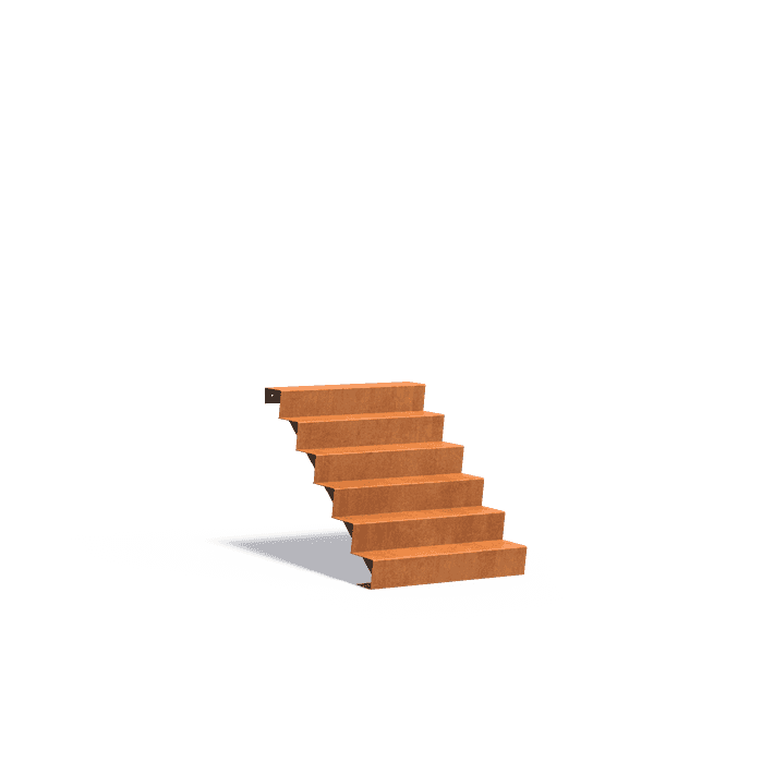 CST6.1 (6 stair steps) - Cortenstaal,Trappen,Trappen,1000 x 1440 x 1020 mm