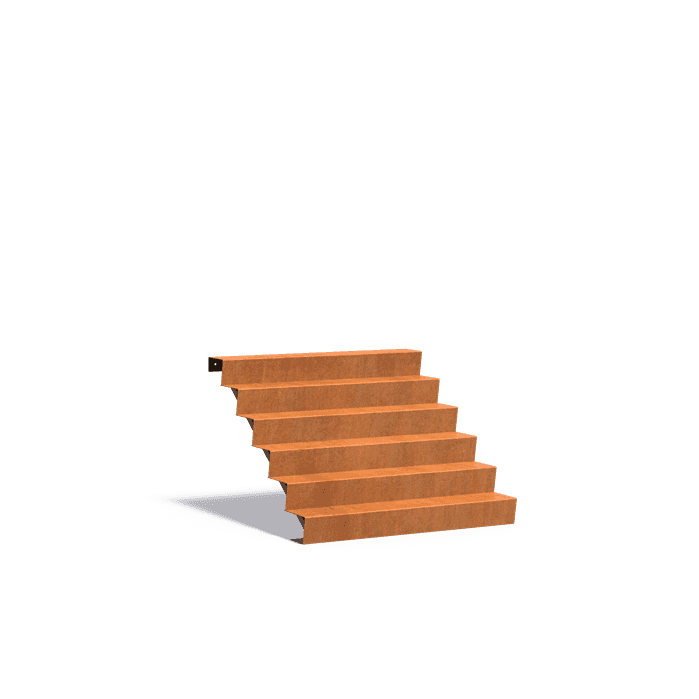 CST6.3 (6 stair steps) - Cortenstaal,Trappen,Trappen,1500 x 1440 x 1020 mm