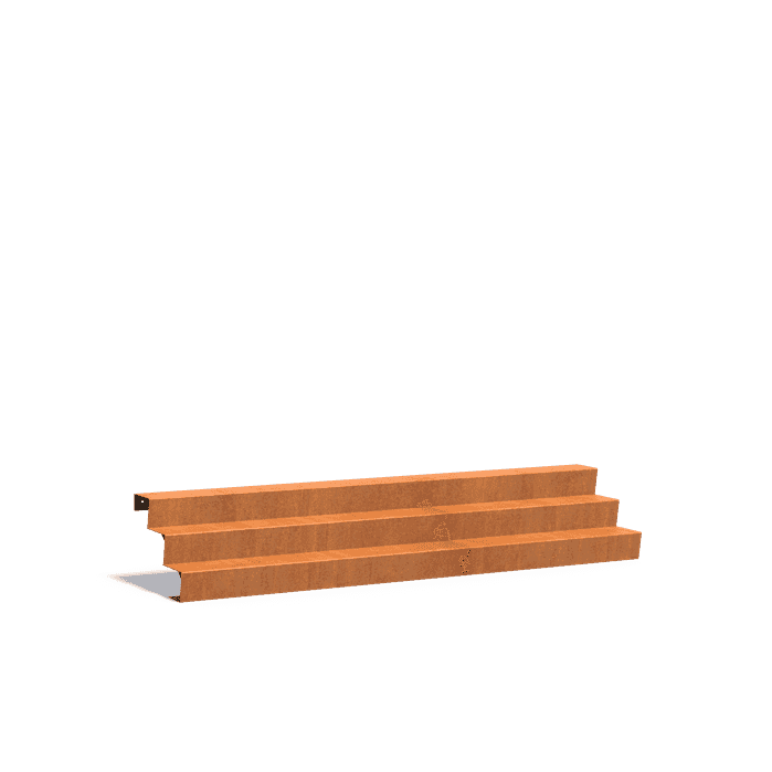 CST3.6 (3 stair steps) - Cortenstaal,Trappen,Trappen,3000 x 720 x 510 mm