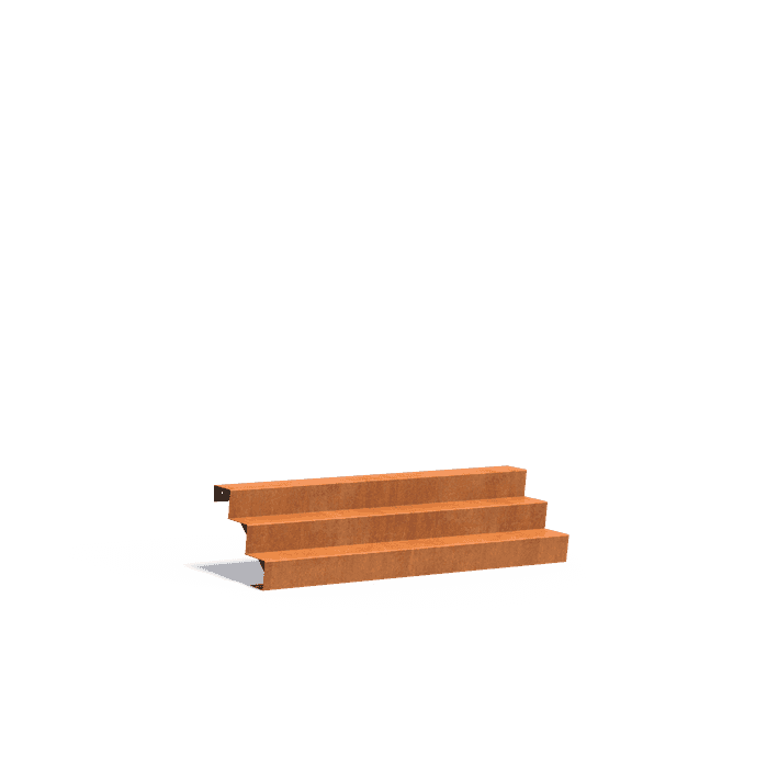 CST3.4 (3 stair steps) - Acier corten,Escaliers,Escaliers,2000 x 720 x 510 mm