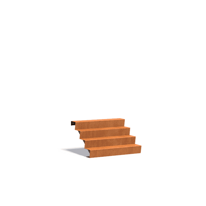 CST4.2 (4 stair steps) - Corten steel,Stairs,Stairs,1250 x 960 x 680 mm