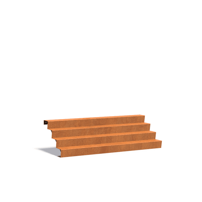 CST4.5 (4 stair steps) - Corten steel,Stairs,Stairs,2500 x 960 x 680 mm