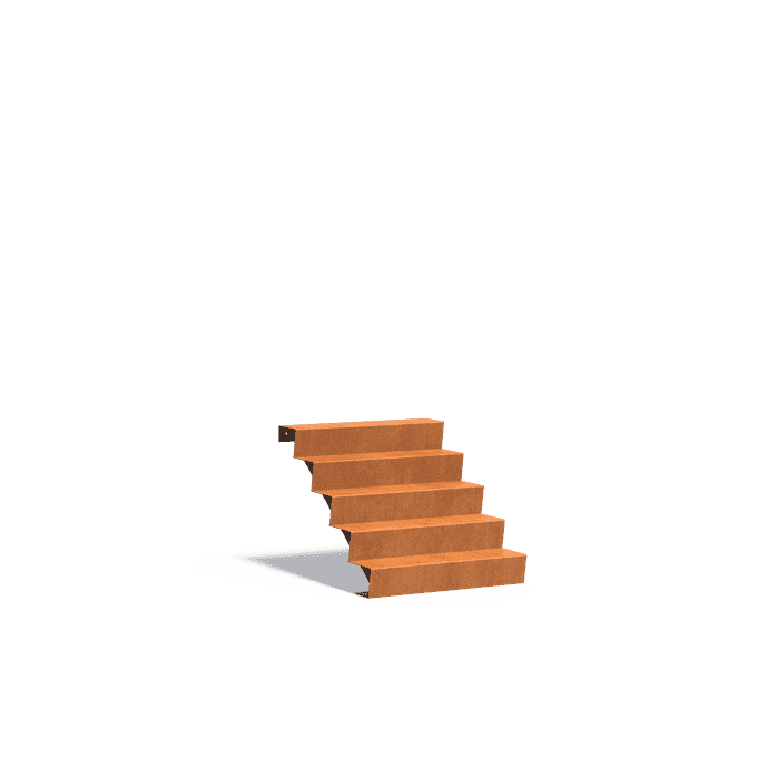 CST5.1 (5 stair steps) - Cortenstahl,Treppen,Treppe,1000 x 1200 x 850 mm