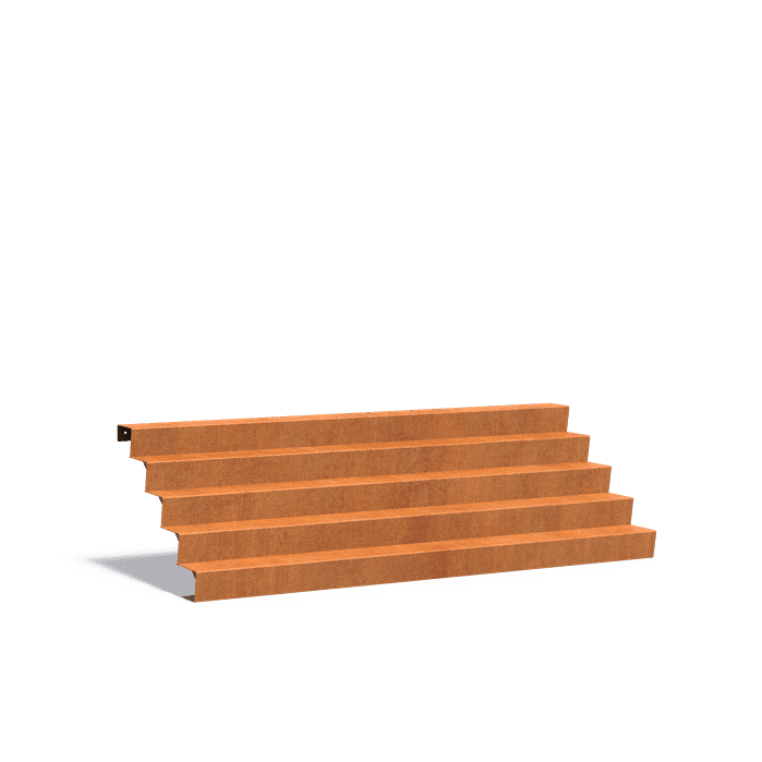 CST5.6 (5 stair steps) - Cortenstaal,Trappen,Trappen,3000 x 1200 x 850 mm