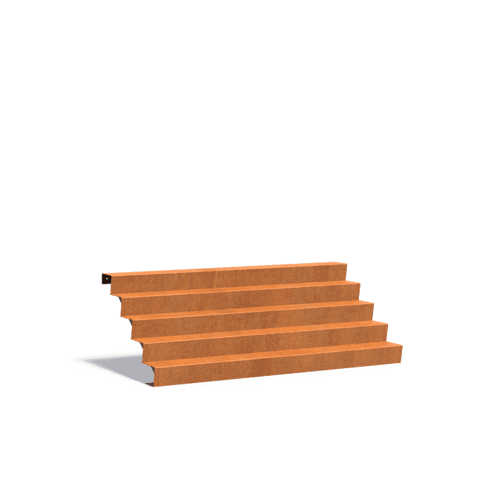 CST5.5 (5 stair steps) - Cortenstaal,Trappen,Trappen,2500 x 1200 x 850 mm