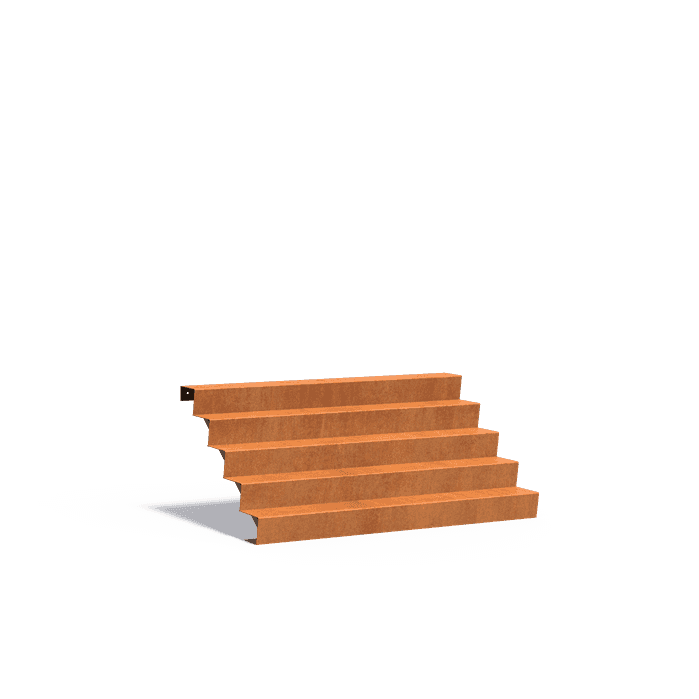 CST5.4 (5 stair steps) - Cortenstaal,Trappen,Trappen,2000 x 1200 x 850 mm