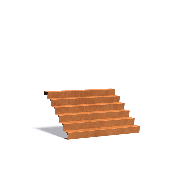 CST6.4 (6 stair steps) - Cortenstaal,Trappen,Trappen,2000 x 1440 x 1020 mm