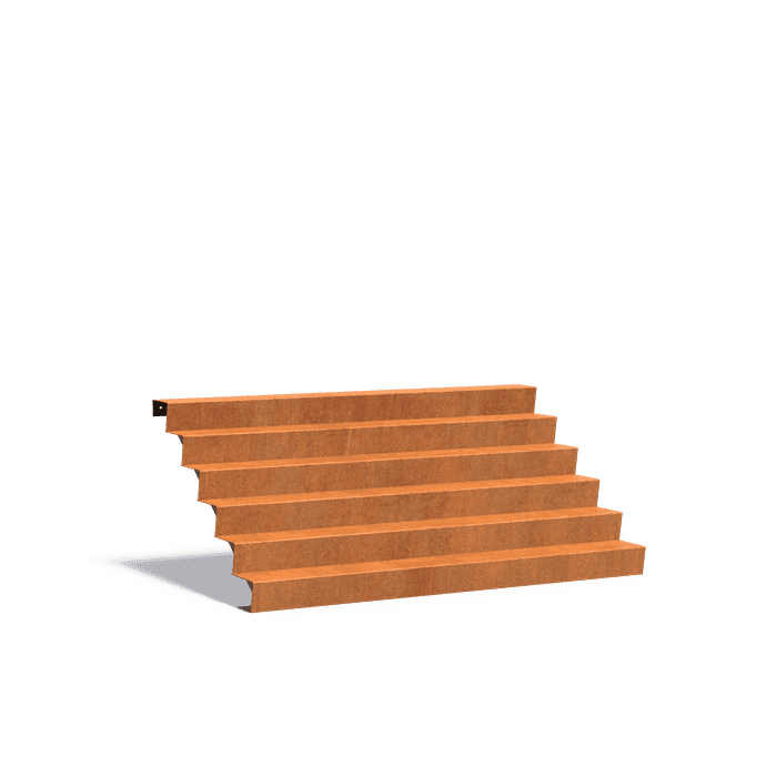 CST6.5 (6 stair steps) - Cortenstaal,Trappen,Trappen,2500 x 1440 x 1020 mm