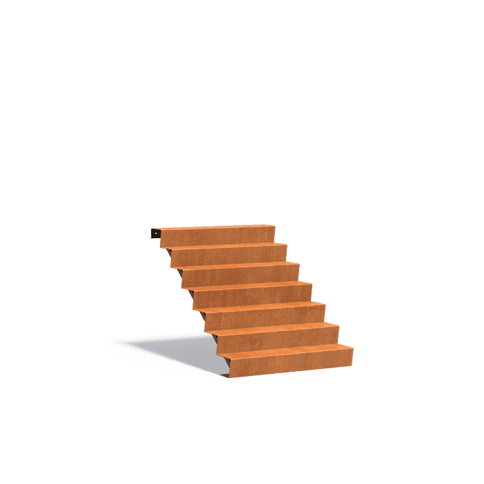 CST7.2 (7 stair steps) - Cortenstahl,Treppen,Treppe,1250 x 1680 x 1190 mm
