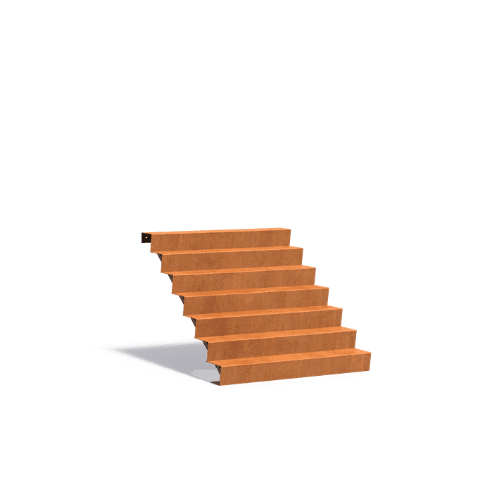CST7.3 (7 stair steps) - Cortenstaal,Trappen,Trappen,1500 x 1680 x 1190 mm