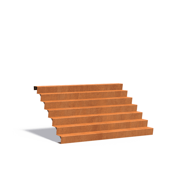 CST7.5 (7 stair steps) - Cortenstaal,Trappen,Trappen,2500 x 1680 x 1190 mm