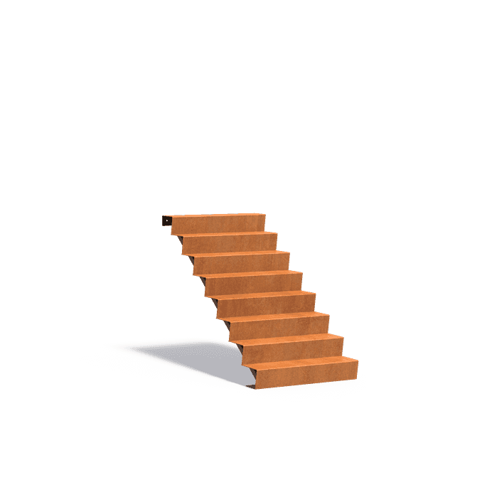 CST8.1 (8 stair steps) - Acier corten,Escaliers,Escaliers,1000 x 1920 x 1360 mm