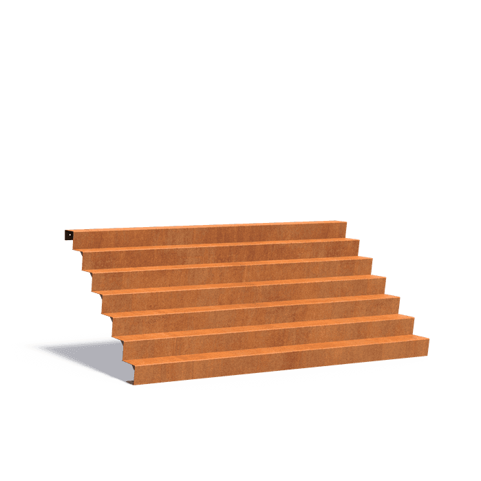 CST7.6 (7 stair steps) - Cortenstaal,Trappen,Trappen,3000 x 1680 x 1190 mm