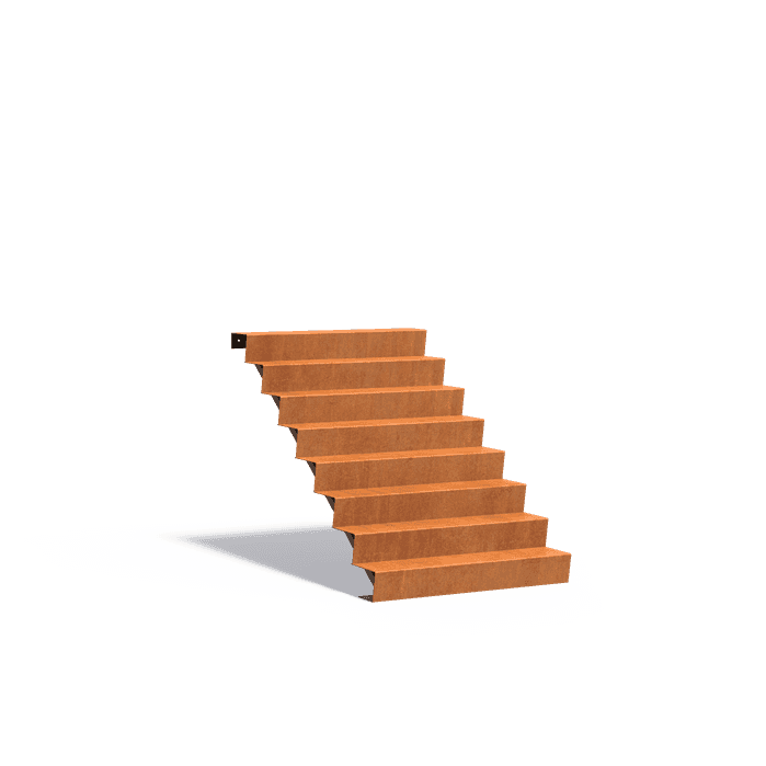CST8.2 (8 stair steps) - Cortenstaal,Trappen,Trappen,1250 x 1920 x 1360 mm
