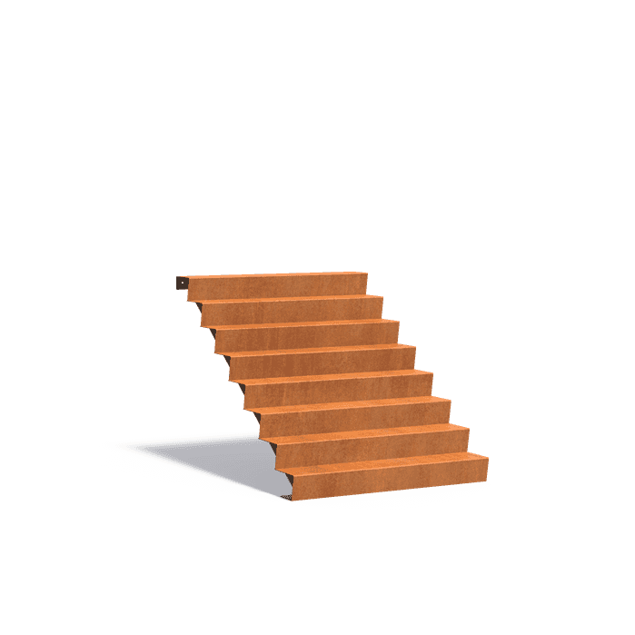 CST8.3 (8 stair steps) - Cortenstaal,Trappen,Trappen,1500 x 1920 x 1360 mm