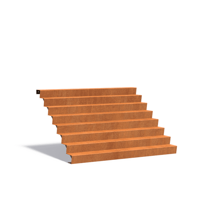 CST8.5 (8 stair steps) - Cortenstaal,Trappen,Trappen,2500 x 1920 x 1360 mm