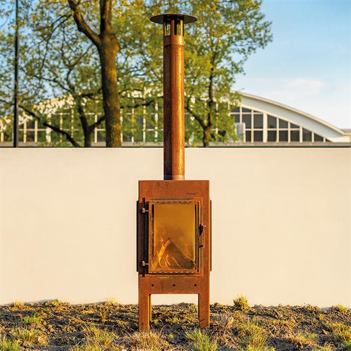 BDS2.150 - Stal kortenowska,Kominki,DIGNA,500 x 500 x 950 mm