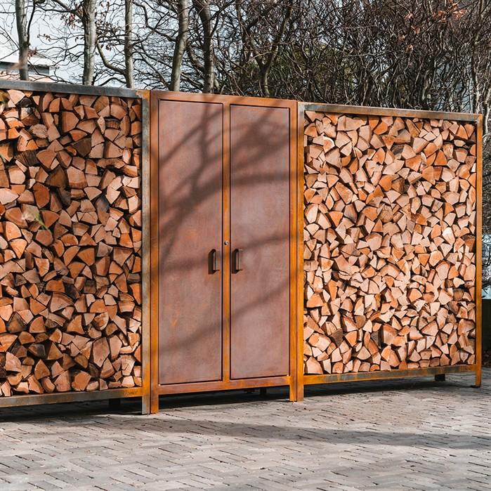 BHS - Stal kortenowska,Sklady na drewno,LOGG,800 x 400 x 1800 mm