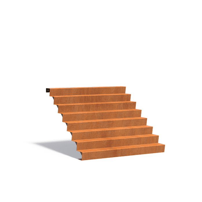 CST8.4 (8 stair steps) - Cortenstaal,Trappen,Trappen,2000 x 1920 x 1360 mm