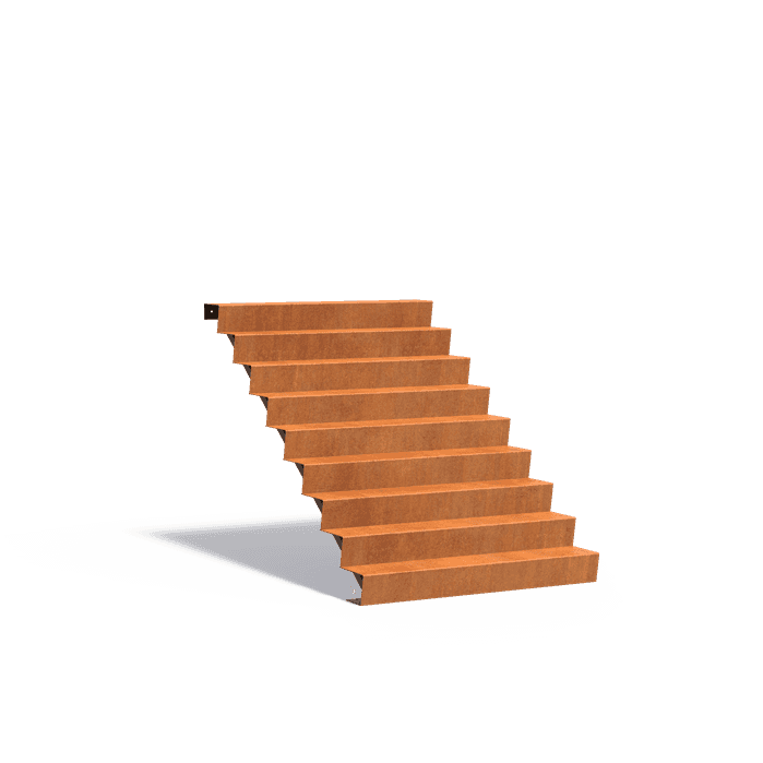 CST9.3 (9 stair steps) - Cortenstaal,Trappen,Trappen,1500 x 2160 x 1530 mm