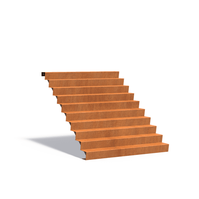 CST10.4 (10 stair steps) - Cortenstaal,Trappen,Trappen,2000 x 2400 x 1700 mm