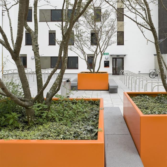 AF9.2 - Aluminium,Plantenbakken,CARREZ met bodem,500 x 500 x 1000 mm
