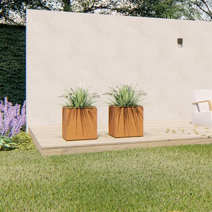 DOC3 - Cortenstaal,Plantenbakken,DOMUS,680 x 680 x 600 mm