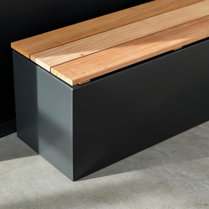 CKW29 - Cortenstaal,Sokkels,Sokkel met zitting,3000 x 400 x 430 mm