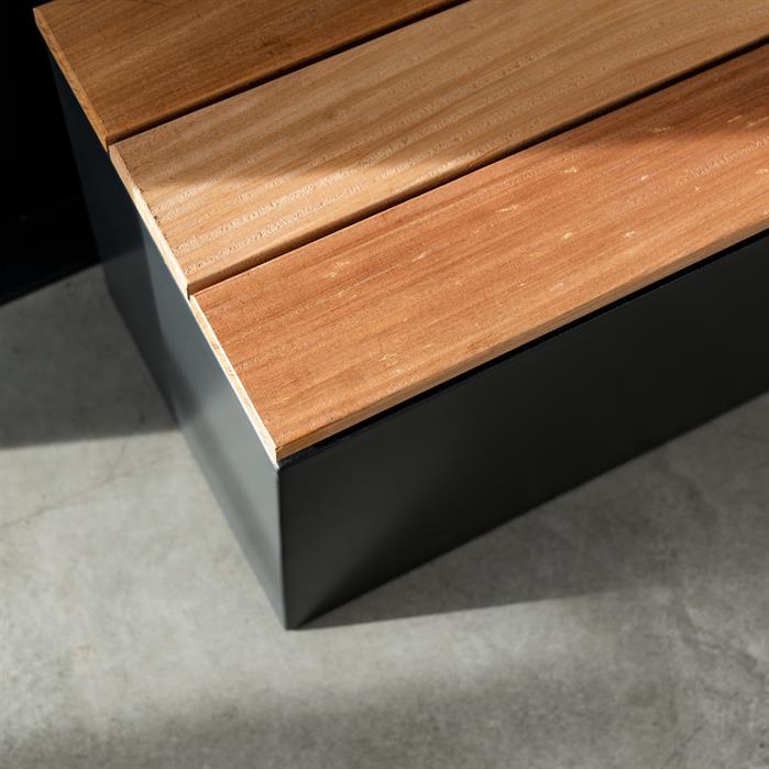 CKW31 - Cortenstaal,Sokkels,Sokkel met zitting,1500 x 400 x 430 mm