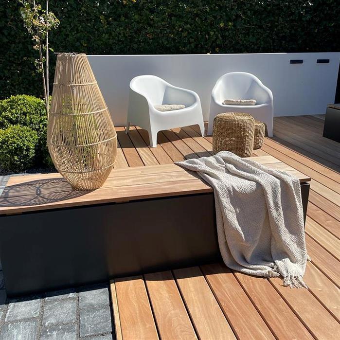 CKW31 - Cortenstaal,Sokkels,Sokkel met zitting,1500 x 400 x 430 mm