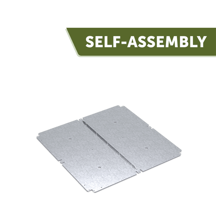 VGWCB4 (bottom) - Verzinkt staal,Accessoires,CARREZ connect bodemplaat,1200 x 1200 x 2 mm