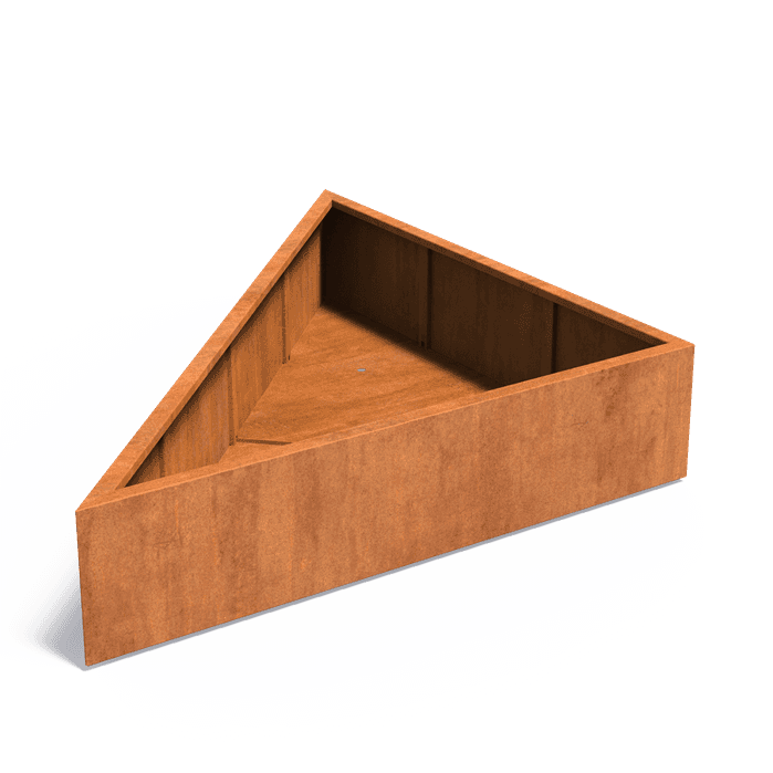 CAT2.3 - Cortenstaal,Plantenbakken,TRIANGLE,1800 x 1800 x 400 mm