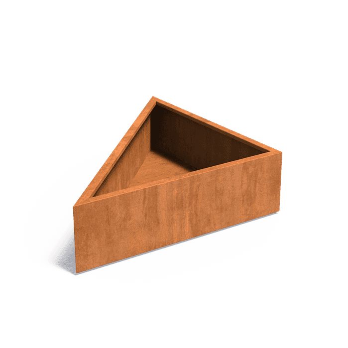 CAT3.3 - Cortenstaal,Plantenbakken,TRIANGLE,1400 x 1400 x 400 mm