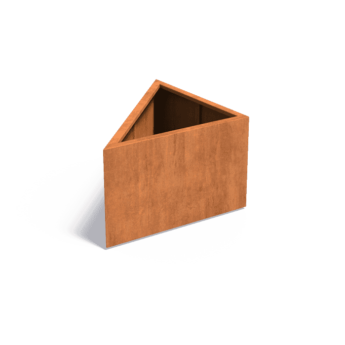CAT5.2 - Cortenstaal,Plantenbakken,TRIANGLE,1000 x 1000 x 600 mm