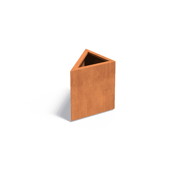 CAT8.2 - Corten steel,Planters,TRIANGLE,600 x 600 x 600 mm